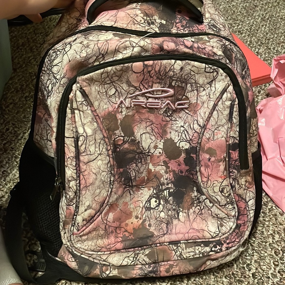 pink camo airbac backpack